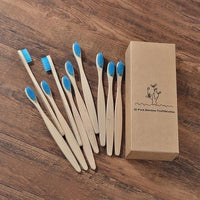 Escova de Bambu Ecológica Biodegradável - Kit com 10 peças