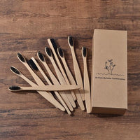 Escova de Bambu Ecológica Biodegradável - Kit com 10 peças