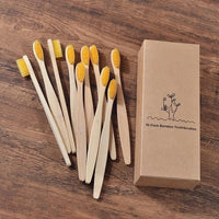 Escova de Bambu Ecológica Biodegradável - Kit com 10 peças