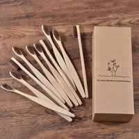 Escova de Bambu Ecológica Biodegradável - Kit com 10 peças