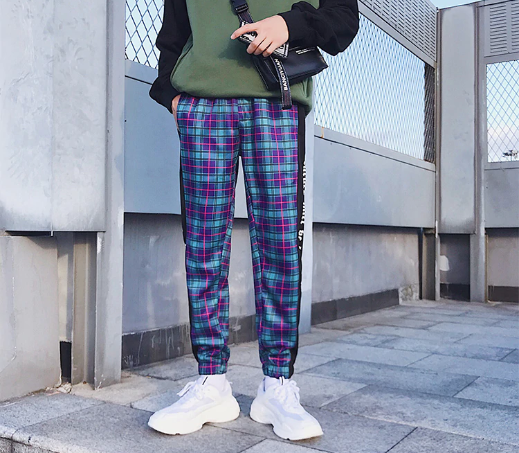 Calça Jogger Purple Plaid - Frete Gratis