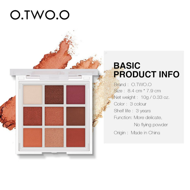 Paleta de Sombras O.TWO.O - 09 Cores