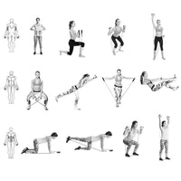 Kit Elásticos Extensores de Treinamento Fitness - Exercício em Casa