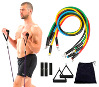 Kit Elásticos Extensores de Treinamento Fitness Exercício em Casa