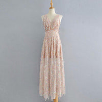 Vestido de Festa Longo Tule Bordado