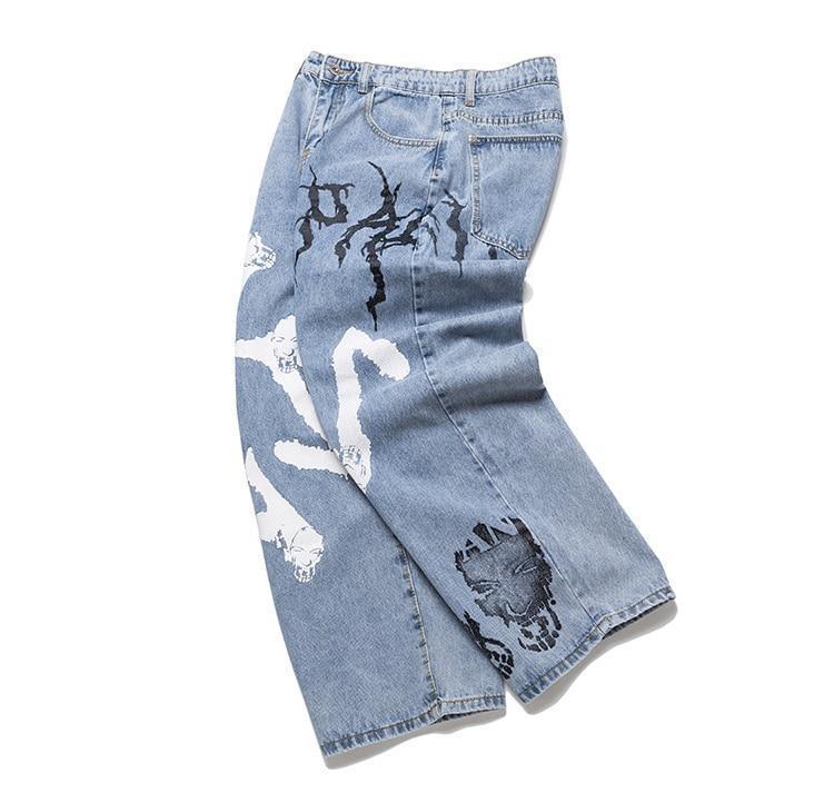 Calça Jeans Feminina Retro Skull