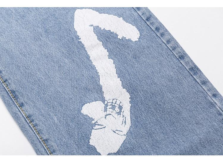 Calça Jeans Feminina Retro Skull