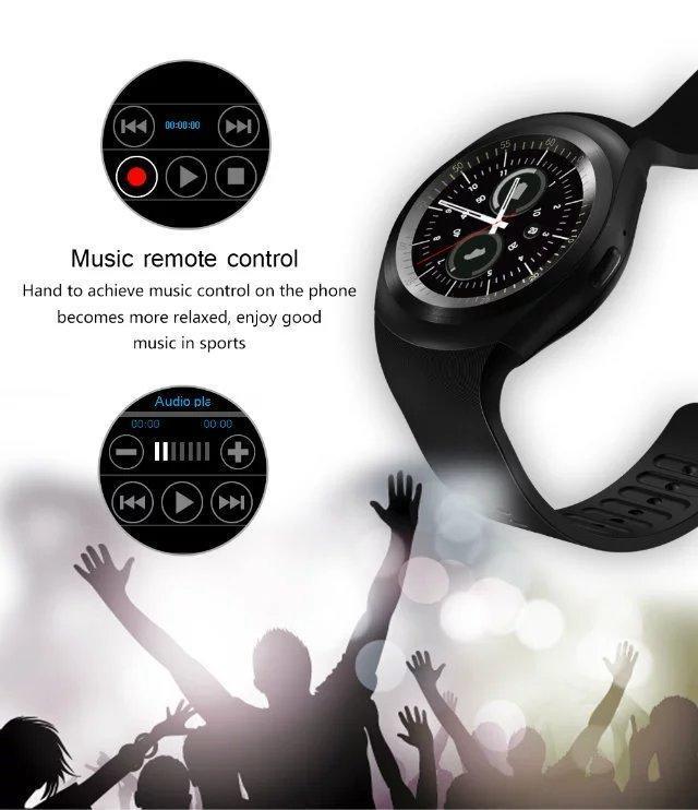 Smart Watch  para Telefone Android Redondo Suporte Nano SIM &TF Card com Whatsapp e Facebook