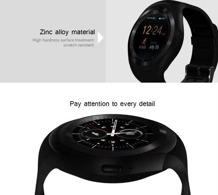 Smart Watch  para Telefone Android Redondo Suporte Nano SIM &TF Card com Whatsapp e Facebook