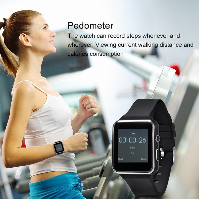 Smart Watch X6  Bluetooth com Camera Touch Screen - Compatível com iPhone Xiaomi Android Phone