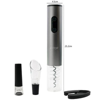 Kit abridor de Vinho elétrico- 4 peças ( Abridor + Bico Areador + Tampa a Vácuo + Cortador de lacre )