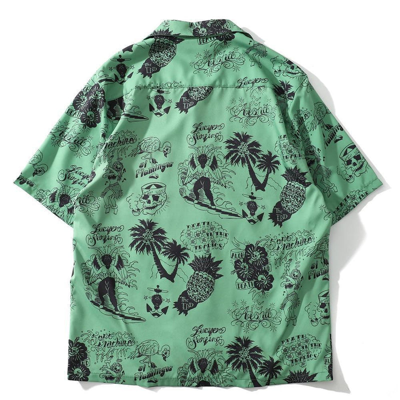 Camisa Hawaiian Skull - Frete Gratis