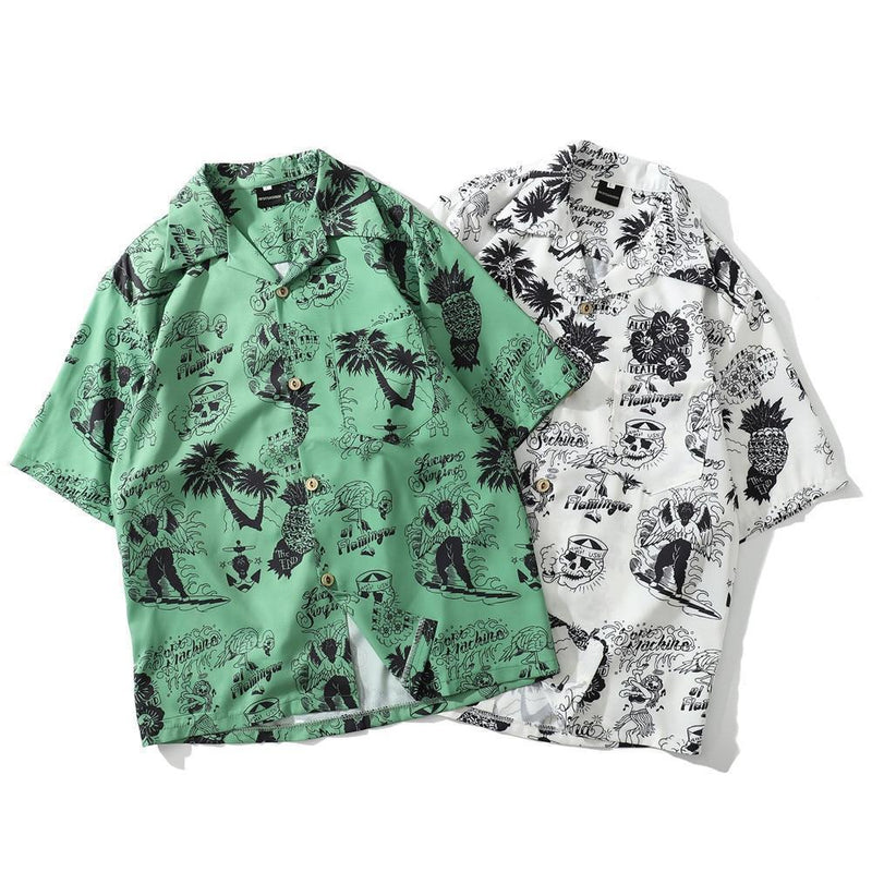 Camisa Hawaiian Skull - Frete Gratis