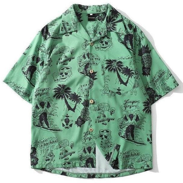 Camisa Hawaiian Skull - Frete Gratis